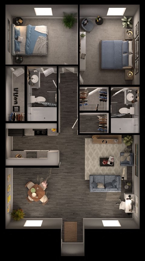 2 bed 2 bathroom A at Sundance and Sausalito Apartments, Texas